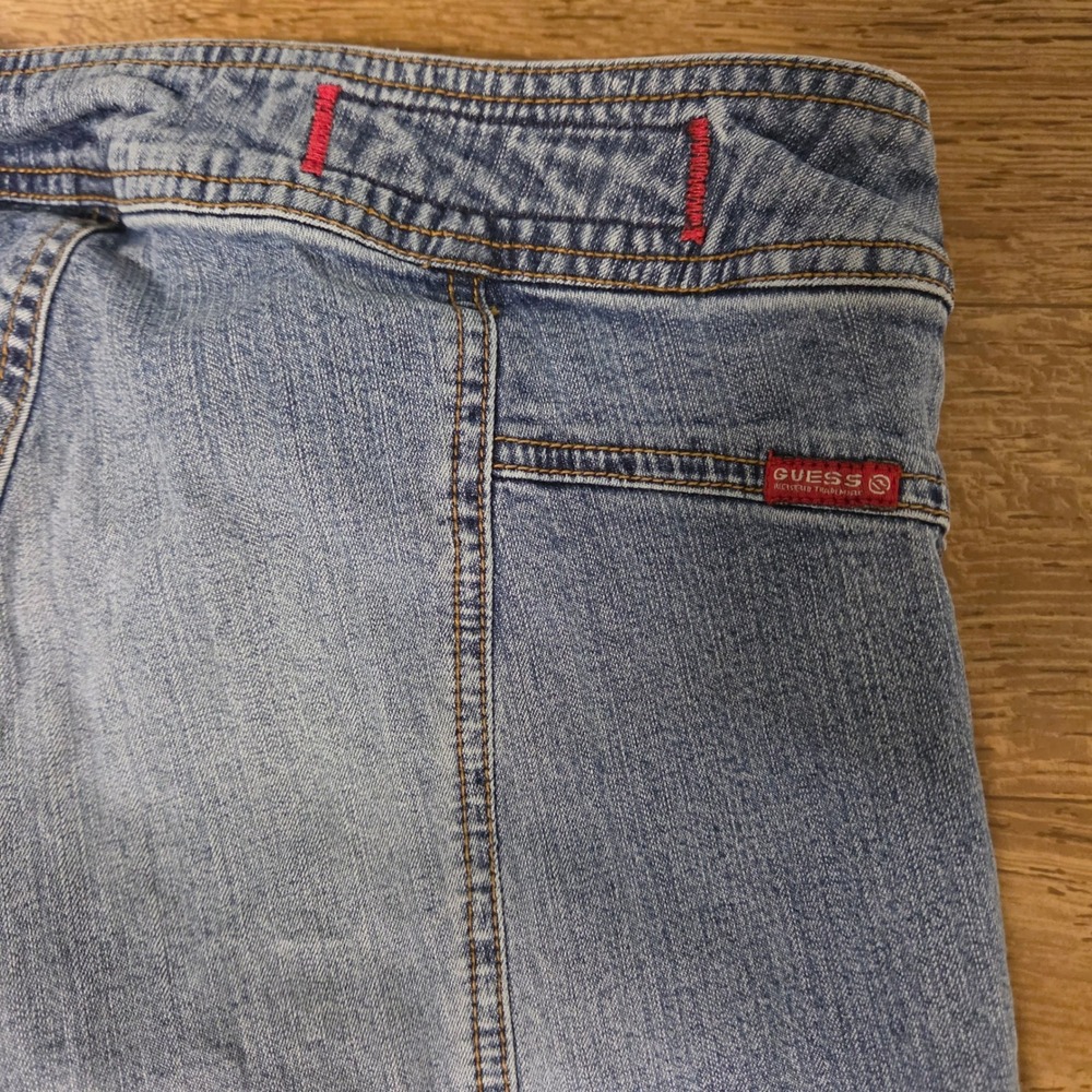 Y2K Mudd Center Seam Bareback Low-Rise Flared Jeans Size 31 Medium Wash - Picture 5 of 9